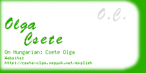 olga csete business card